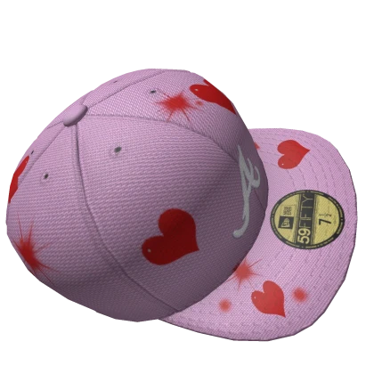 Sideways | Pink ATL Cupid Hearts Fitted Cap