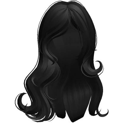 ♡ silky long ethereal hair in black 