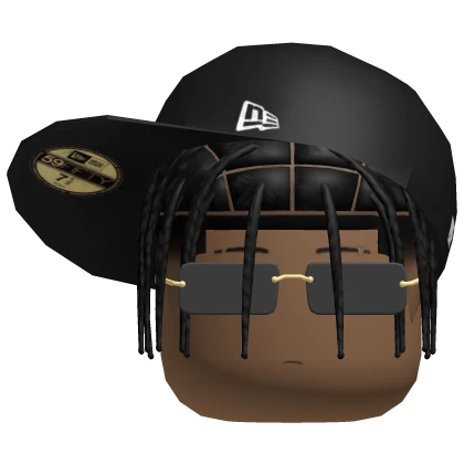 Dreads with Tilted Cap & Shades