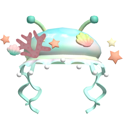 cute ocean harajuku fruitger coral jellyfish hat