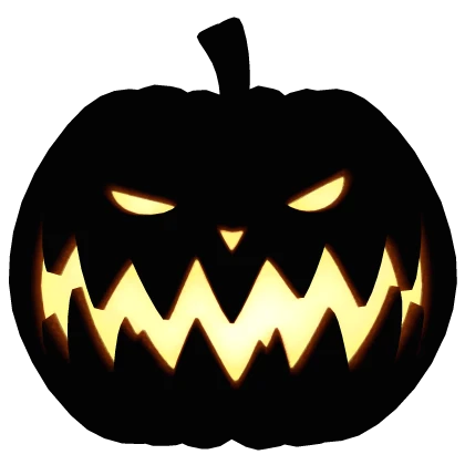 Spooky Black Halloween Pumpkin