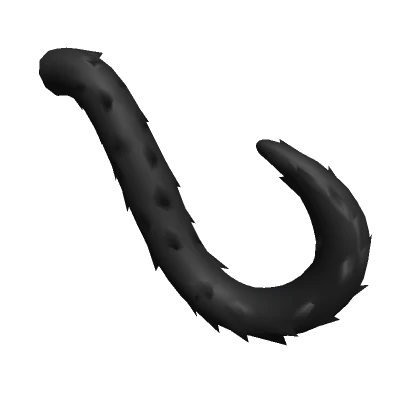 Black Thin Fluffy Tail