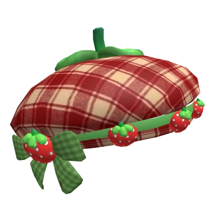 igari strawberry cute red beret mori kei leaf🍓