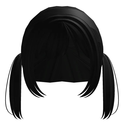 ♡꒰soft low baby pigtails in black꒱