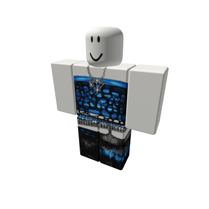 Scene blue emo mcbling fur rawr myxspace y2k fit