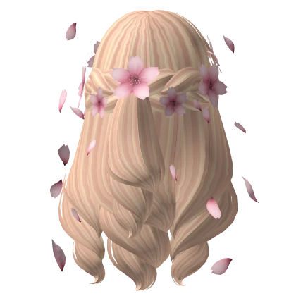Spring Cherry Blossom Half up Blond Hair