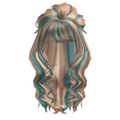 Blonde Lagoona Gyaru Hair Blue Strands Harajuku