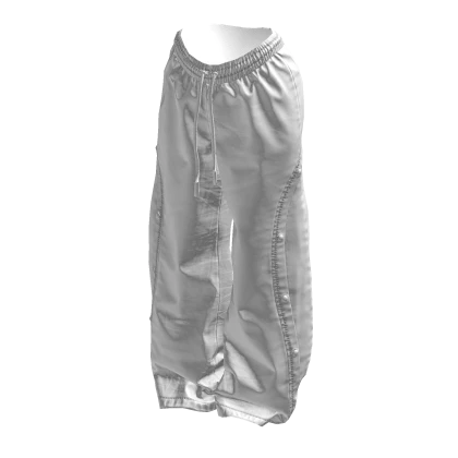 White Baggy Striped Track Suit Pants 🫐
