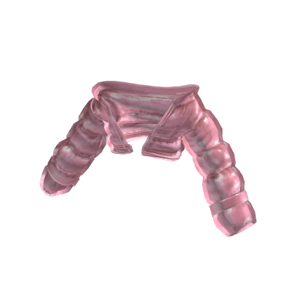 Pink oversized puffer coat gaming jacket