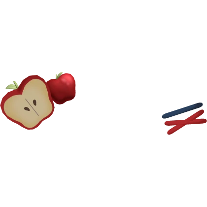 ୨୧ cute red apple igari hair clips