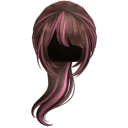 Valentine Chocolate Brown Pink Cool Ponytail Hair