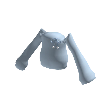 (blue) off- shoulder sweater with bow