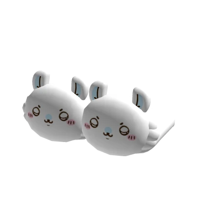  𖹭 : kawaii white chiikawa momonga slippers