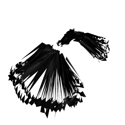 Ruffled Side Skirt (black)