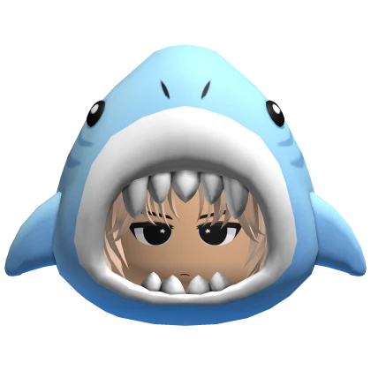 Cute Shark Hood w/ Blonde Messy Hair (Emo Boy)