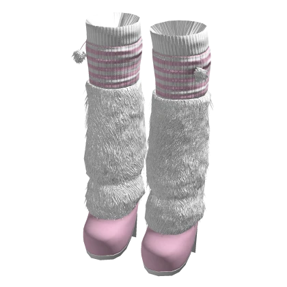 Pink Fur Boots