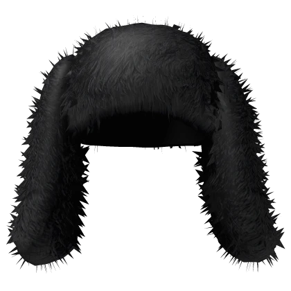 Fur Bunny Hat (Black)