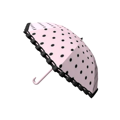 Black Pink Polka Dot Dolly Umbrella