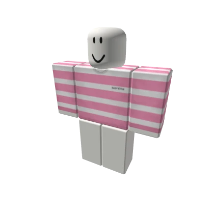 supreme pink and white stripe