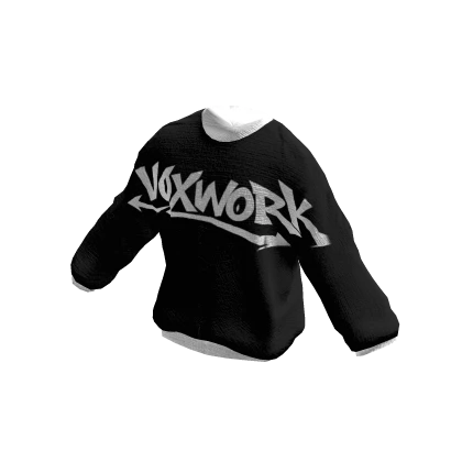 VOXWORK Black Oversized Sweater