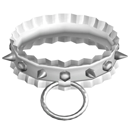 ruffle choker spikes n studs 3.0 white