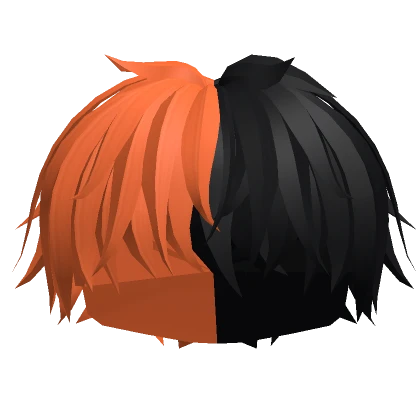 Orange & Black Messy Manga Hair