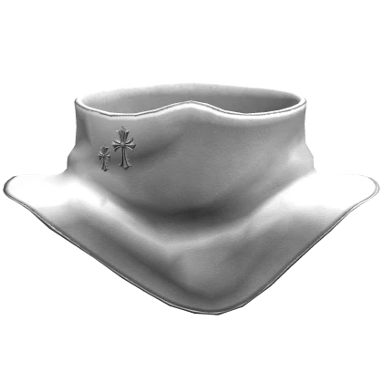 Goth Chrome White Face Mask