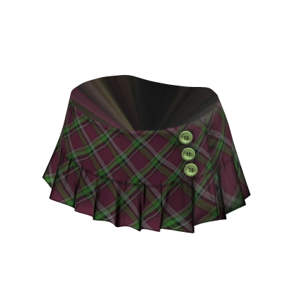 Vintage Plaid Mini Skirt | Red & Green