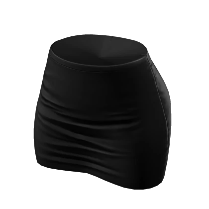 Skirt Black Tight High Waisted Mini Chibi Chic Y2K