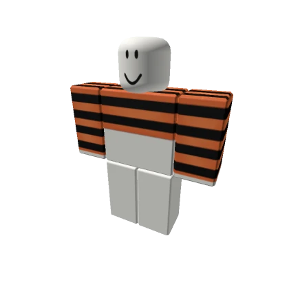 Halloween Orange And Black Striped Short Jumper