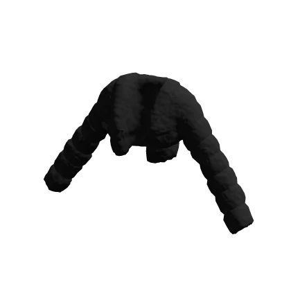 Cropped Fluffy Black Jacket