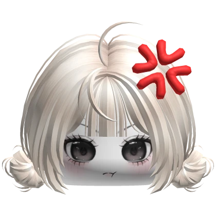 Angry Anime Hair Clip Pigtail Hair 💔