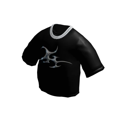 T-Shirt Black Chrome Y2K