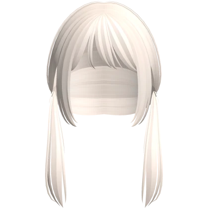 cute low platinum pigtails w messy bangs