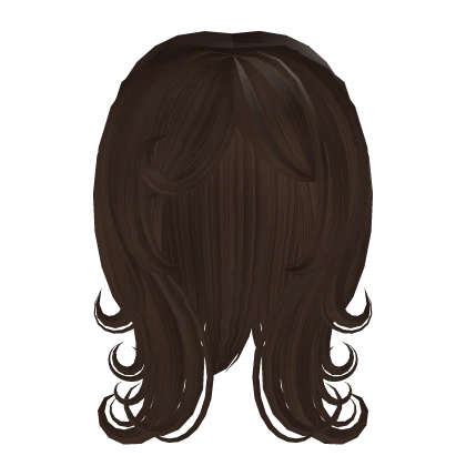 Mid-length wavy brown stylish layered hair