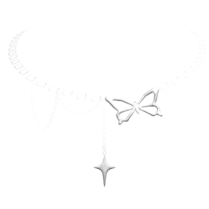 Silver Star Butterfly Necklace