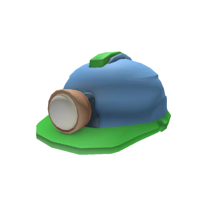 Miner's Helmet: Blue & Green