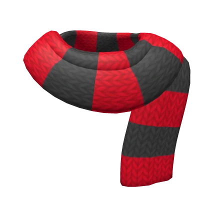 Red and Black Knitted Scarf (1.0)