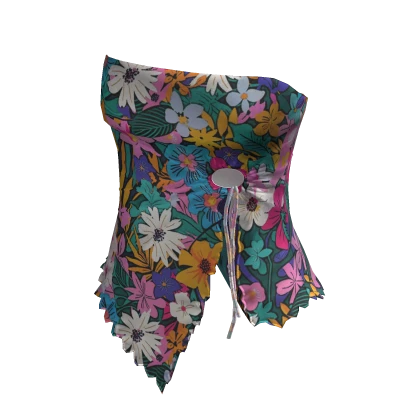 🍀Summer Drawstring Flower Tube Top