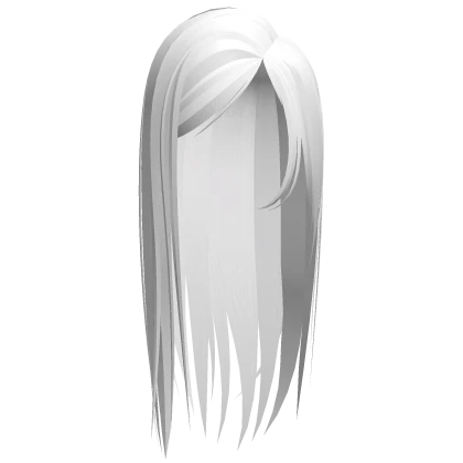 ☆ long straight side parted hair white