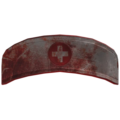 Nurse Hat in White & Red (Dirty)