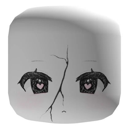 ♡ ┊ Chibi Sketch Face Broken Cracked Doll 