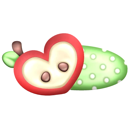 Heart Apple Hairclip
