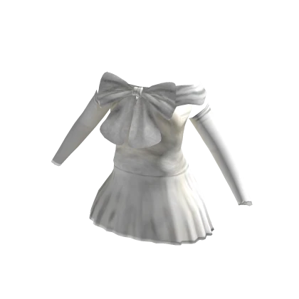 Cute White Dress with bow