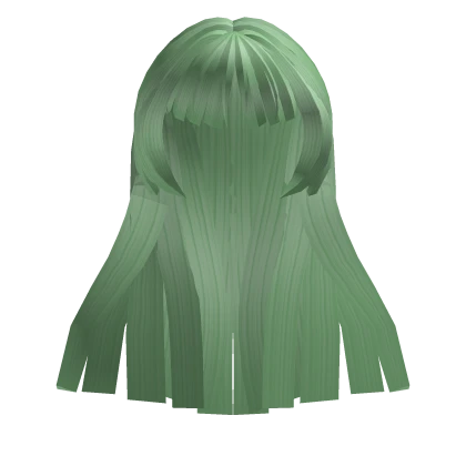 Morrigan's Green Hime Cut Hair