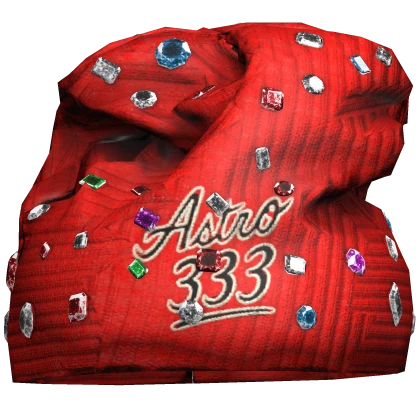 Astro Knitted Gemstone Beanie - Red