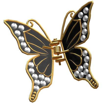 Gold Butterfly Clip (Side)