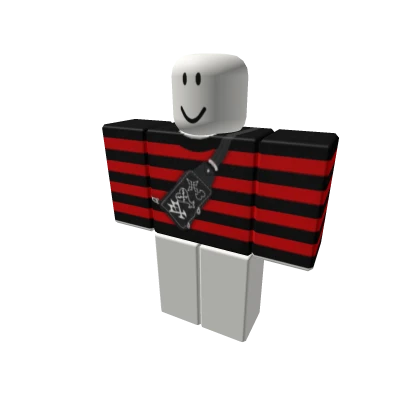 red black bred striped slender cnp swag bag