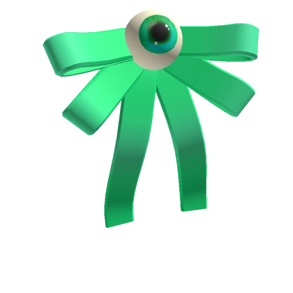 Eyeball Hair Bow Green