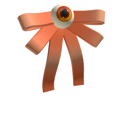 Eyeball Hair Bow Orange